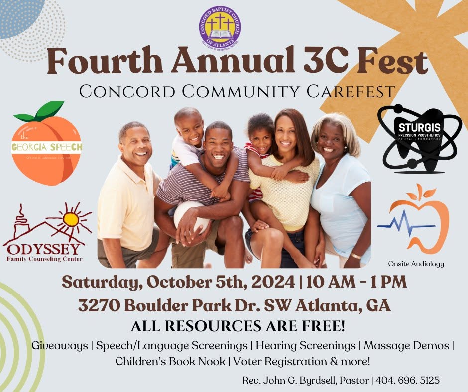 Fourth Annual 3C Fest Concord Community Carefest flyer, Saturday October 5, 10 AM to 1 PM
